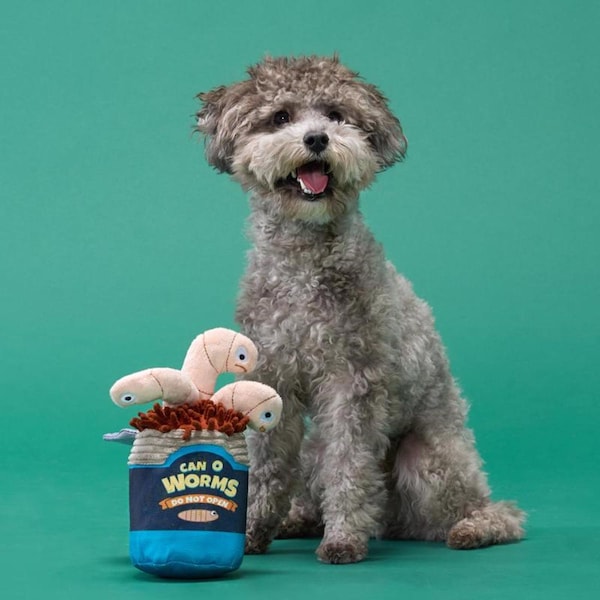 Bark Bark Multicolored Plush Live Bait Bites Dog Toy 1 pk - 207733