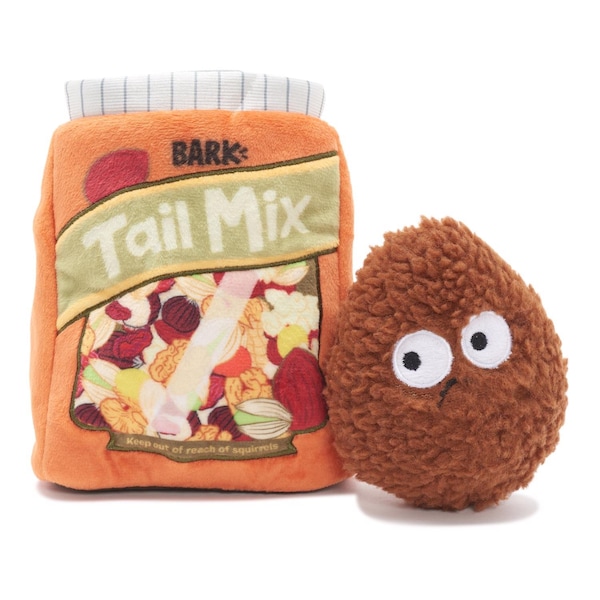 Bark Bark Multicolored Plush Tail Mix Dog Toy 1 pk - 211786