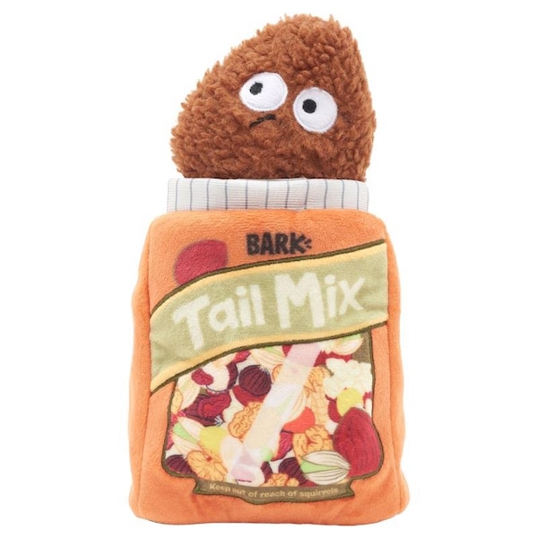 Bark Bark Multicolored Plush Tail Mix Dog Toy 1 pk - 211786