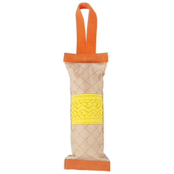 Petpurifiers Quash Water Bottle Inserting Nylon & Rubber Crackling Dog Toy - Orange & Yellow - PE3177733