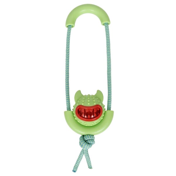 Petpurifiers Sling Away Rubberized Dog ToyGreen One Size - PE821553