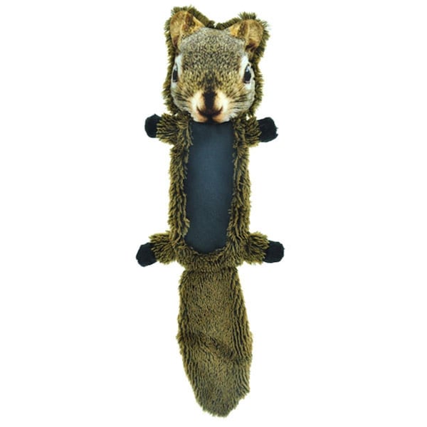 Bugbicho 18 in. Flattie Ballistic Belly Squirrel Dog Toy - BU3166583