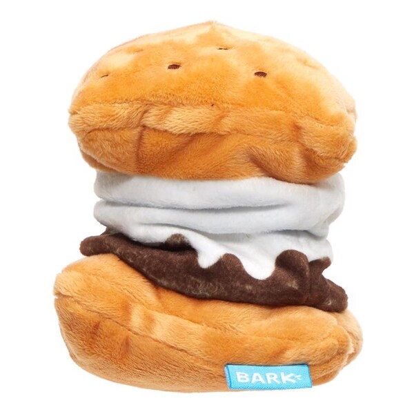 Bark Bark Multicolored Plush More S'mores Dog Toy 1 pk - 706579
