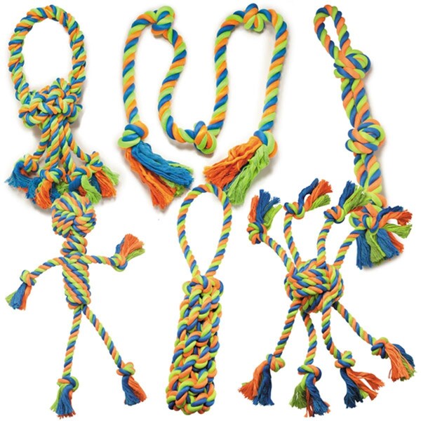 Straightcrate Crazy Eight Mighty Bright Rope Dog Toy - ST3176195
