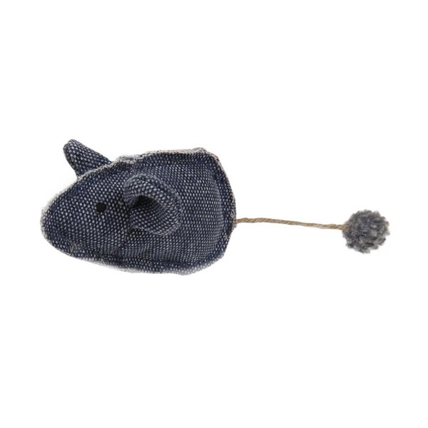 Petpurifiers Pompom Kitty Mouse Plush Catnip Cat ToyBlack One Size - PE480405