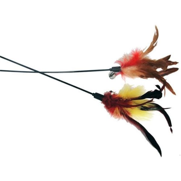 Imperial Cat Imperial Cat 01155 25" L Feather Wand - Pet Toy - 1155