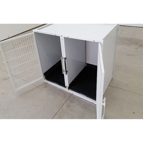 K9 Kennel Store 10 or 12 Unit Modular Powder Coated Cage Bank Kit - CBPC10OR12BK