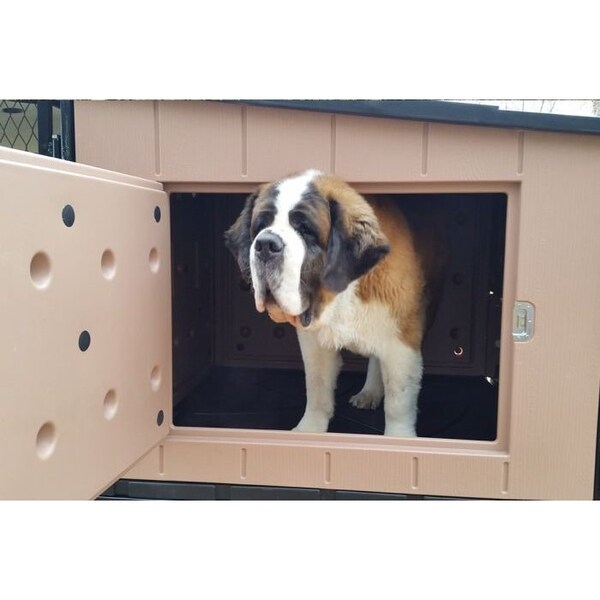 K9 Kennel Store K9 Kennel Castle With 8ft X 24ft X 5ft Tall Run and Metal Cover Basic - B5T8X24KC