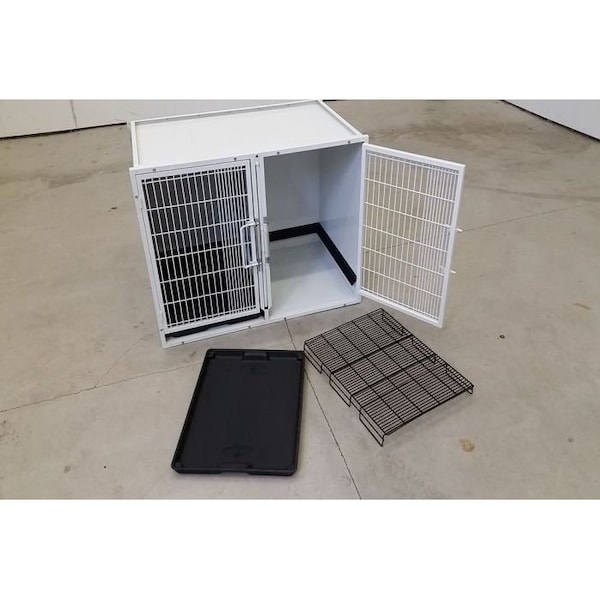K9 Kennel Store 2 or 4 Unit Modular Powder Coated Cage Bank Kit - CBPC2OR4BK
