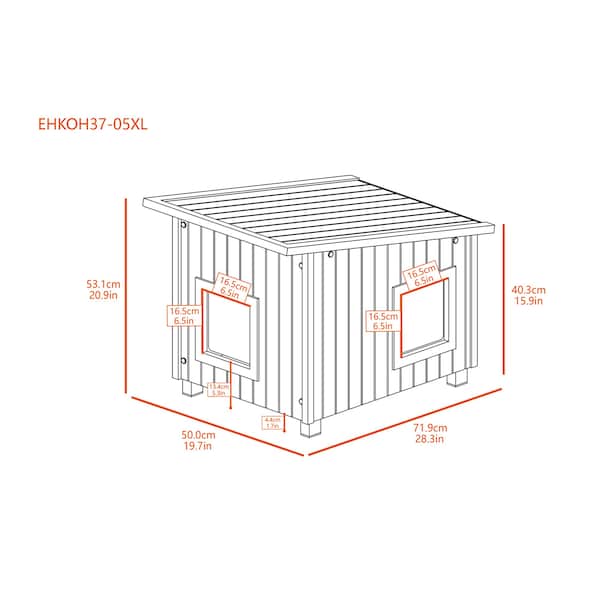 New Age Pet Outdoor Cat House  Extra Large - EHKOH37-05XL