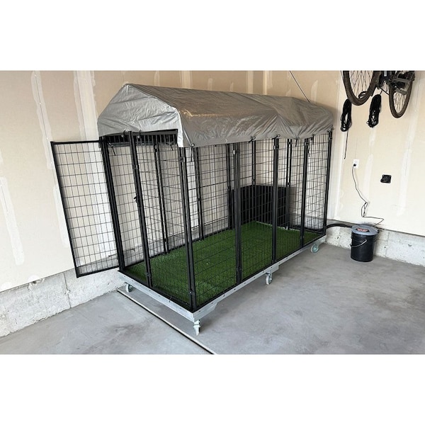 K9 Kennel Store 4ft X 8ft Value Quick N Clean Garage Kennel - VQNCGK-4X8
