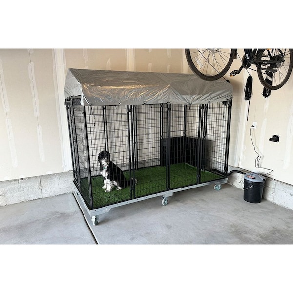 K9 Kennel Store 4ft X 8ft Value Quick N Clean Garage Kennel - VQNCGK-4X8