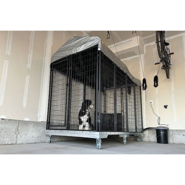 K9 Kennel Store 4ft X 8ft Value Quick N Clean Garage Kennel - VQNCGK-4X8