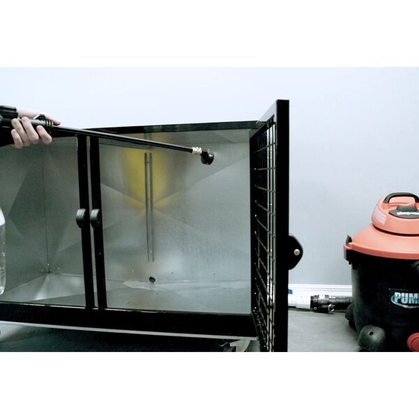 K9 Kennel Store Quick N Clean Side By Side Jumbo Galvanized Cage Banks - QCGVSBSJCB2