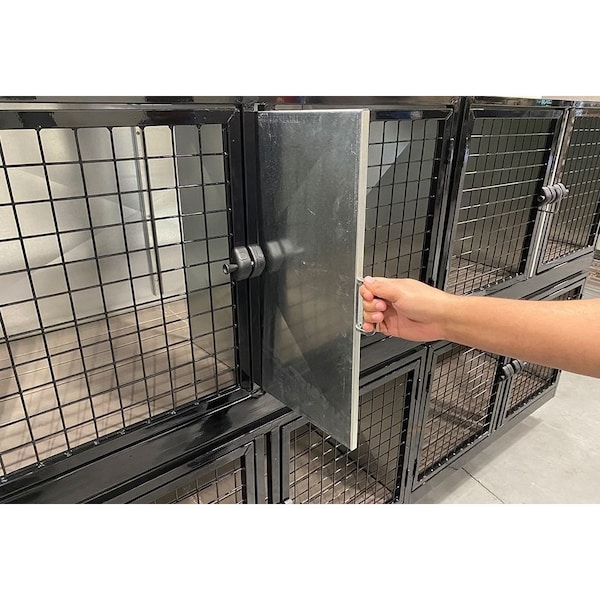 K9 Kennel Store Quick N Clean Galvanized Cage Bank 2 or 4 Units - QCCBGV2O4U