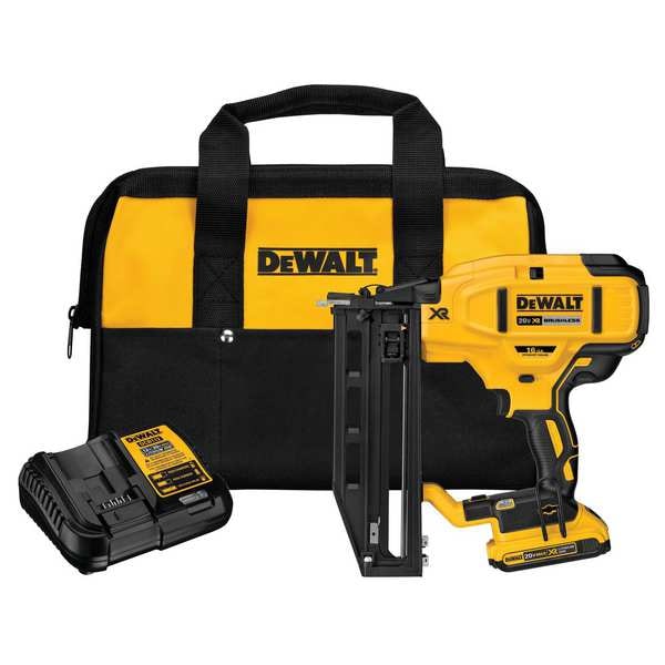Dewalt 20V MAX* XR 16 GA Cordless Straight Finish Nailer Kit - DCN662D1