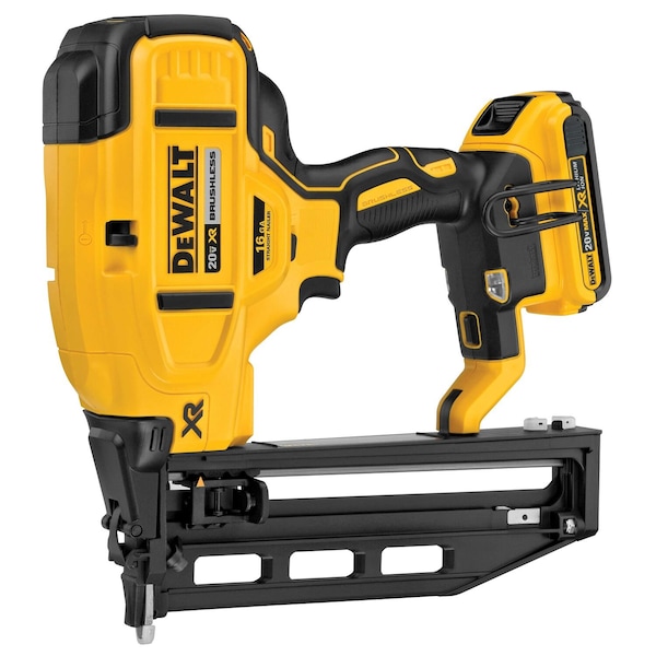 Dewalt 20V MAX* XR 16 GA Cordless Straight Finish Nailer Kit - DCN662D1