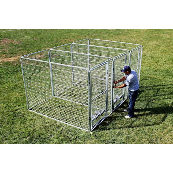K9 Kennel Store 4' X 6' Multiple Pro Full Stall Dog Kennel x3 - MPR4X6FSX3