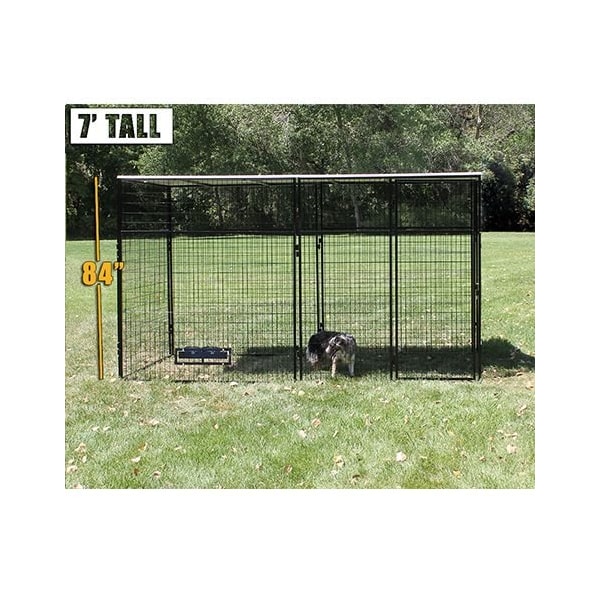 K9 Kennel Store 6ft X 12ft Complete 7ft Tall Dog Kennel Powder Coated - C7T6X12FK