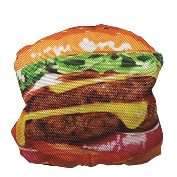 Fancy Feline Scoochzilla Tough Burger Plush Toys; 6 in. - FA504013