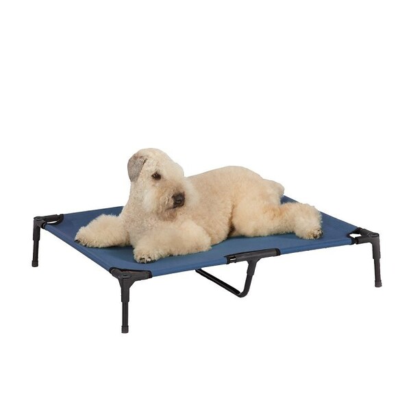 Guardian Gear Pet Cot, 36 in L, 30 in W, Polyester Cover, Blue - ZW9023 20 19