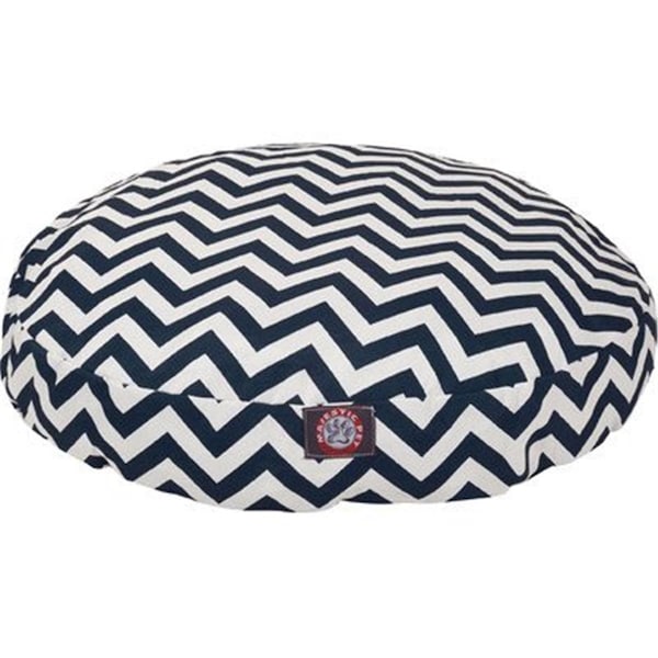 River Soap Co MajesticPet  42 in. Chevron Round Pet Bed, Navy Blue - Large - 788995510895
