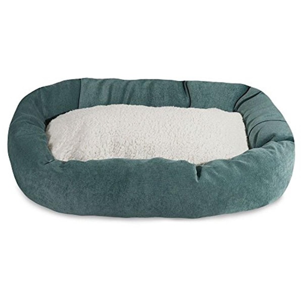 River Soap Co MajesticPet  40 in. Villa Sherpa Donut Pet Bed, Azure - 788995544555