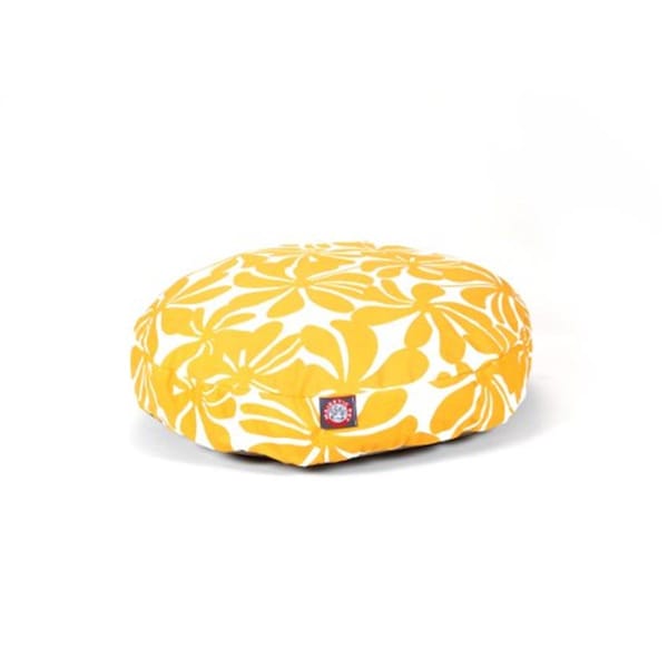 River Soap Co MajesticPet  30 in. Plantation Round Pet Bed, Yellow - Small - 788995506164