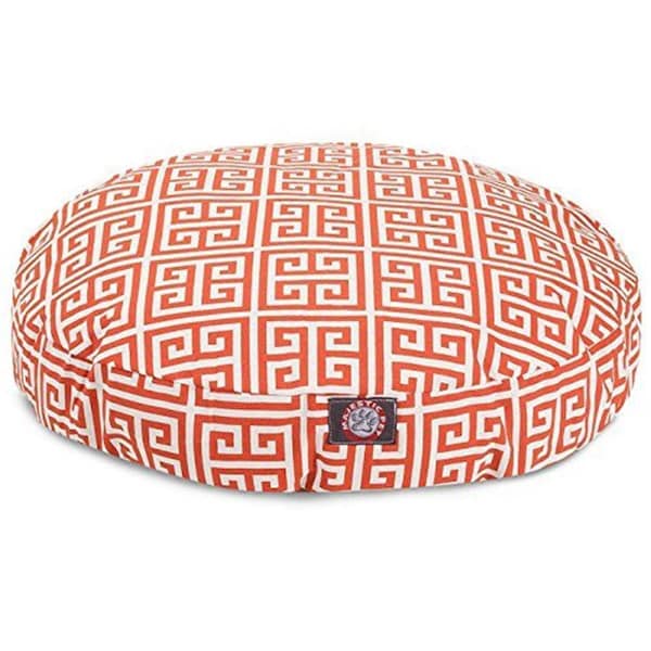 River Soap Co MajesticPet  30 in. Towers Round Pet Bed, Orange - Small - 788995506737
