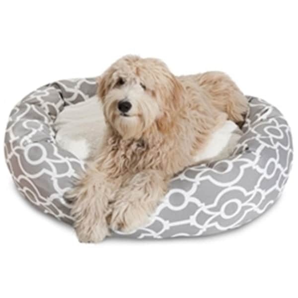 Majestic Pet 40 in. Athens Gray Sherpa Bagel Bed - 78899554500