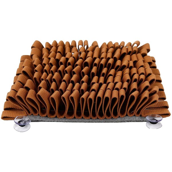 Petpurifiers Sniffer Grip Interactive Anti-Skid Suction Pet Snuffle Mat, Brown - One Size - PE3169853