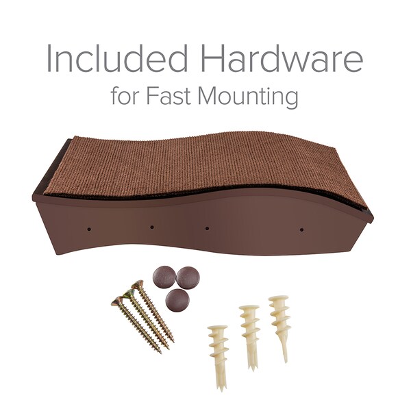 Arf Pets Wall-Mounted Wooden Cat Perch Shelf, PK 2 - APCP2PCK