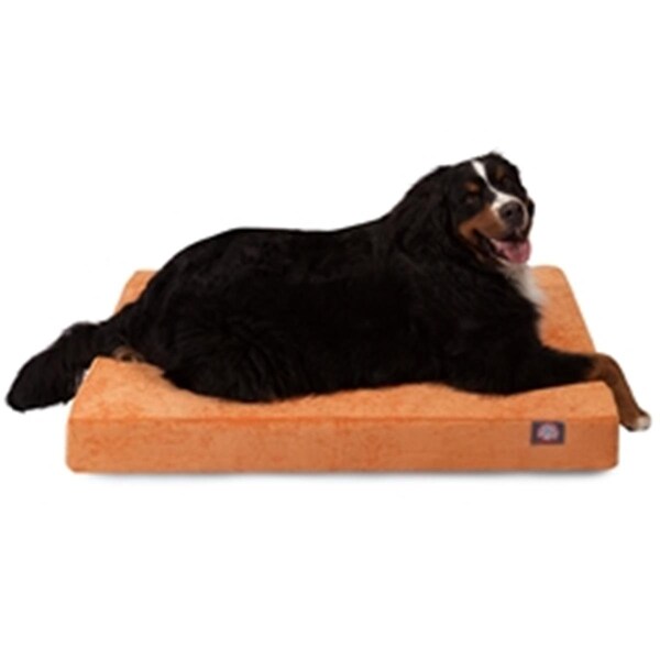 Majestic Pet Orange Villa Large Orthopedic Memory Foam Rectangle Dog Bed - 78899551665