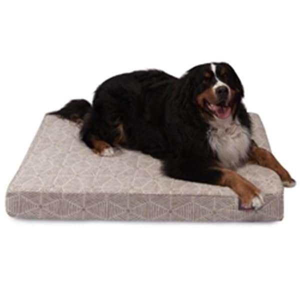 Majestic Pet Beige Metallic Charlie Large Orthopedic Memory Foam Rectangle Dog Bed - 78899551678