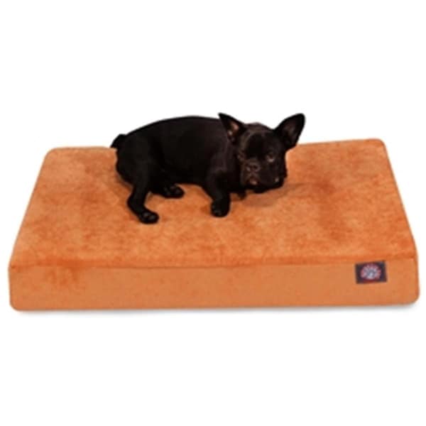Majestic Pet Orange Villa Medium Orthopedic Memory Foam Rectangle Dog Bed - 78899551465