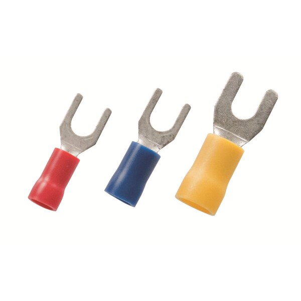The Best Connection Yellow Vinyl Spade Terminal 14 Pcs, 12-10 #10 - JTT2058H