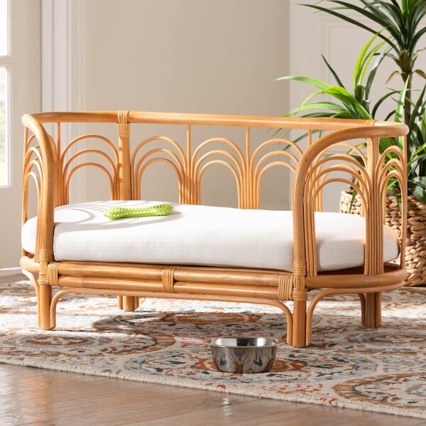 Bali & Pari Nariko Bohemian Light Honey Rattan Pet Bed - 244-13639-ZORO