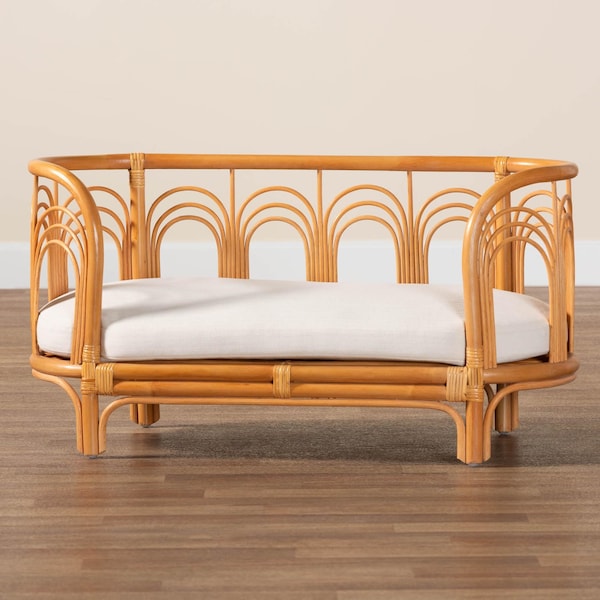 Bali & Pari Nariko Bohemian Light Honey Rattan Pet Bed - 244-13639-ZORO