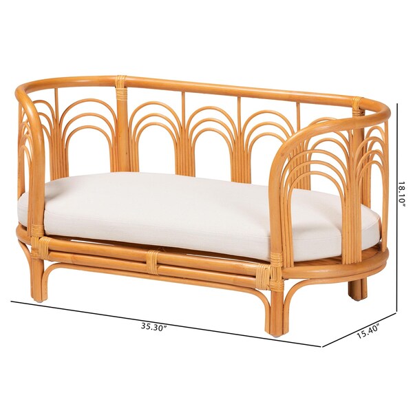 Bali & Pari Nariko Bohemian Light Honey Rattan Pet Bed - 244-13639-ZORO