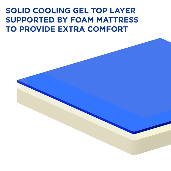Arf Pets Dog Self Cooling Bed Pet Bed - Foam Based Bolster Bed for Extra Comfort, 22 x 35 - APCLBM