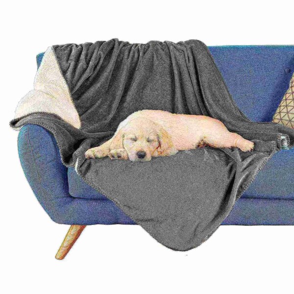 Pet Adobe Waterproof Pet Blanket - Washable Couch, Bed and Furniture Protector- 60 x 50-Inch (Gray) - 848534VIQ