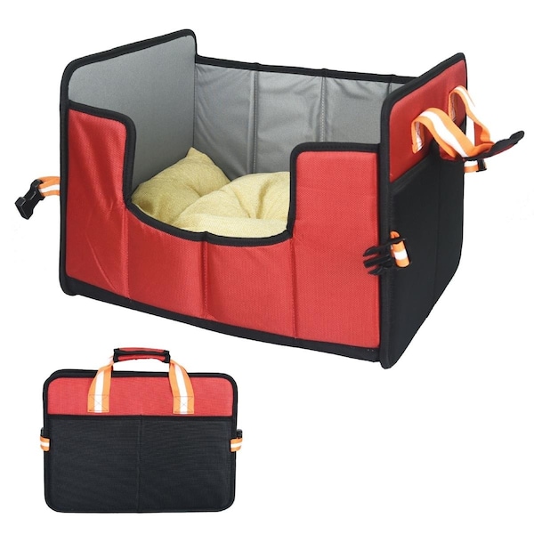 Petpurifiers Travel-Nest Folding Cat & Dog Bed, Red - Large - PE3163075