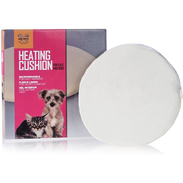 Arf Pets Microwavable Pet Heating Pad, Self Warming Cat Mat, Cozy Cover- Cushion is Included - APMICWRM