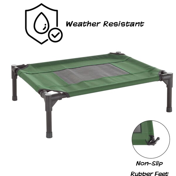 Pet Adobe Elevated Portable Pet Bed Cot-Style 24.5 inx18.5 inx7 in for Dogs and Small Pets, Indoor/Outdoor - 665155LJT