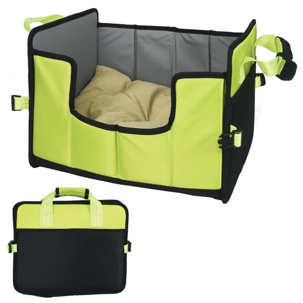 Petpurifiers Travel-Nest Folding Cat & Dog Bed, Green - Large - PE3163097