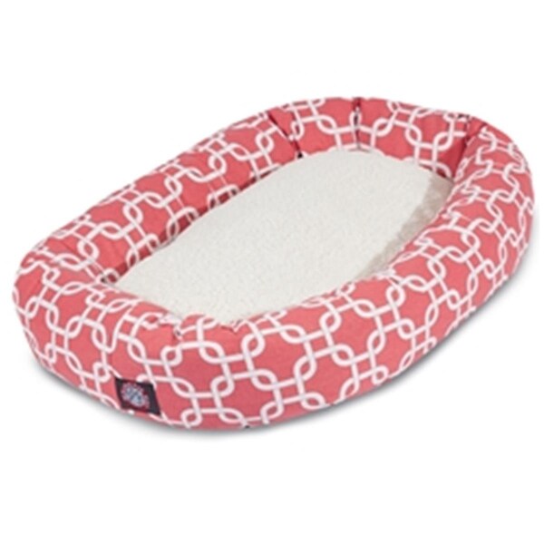 Majestic Pet 52 in. Coral Links Sherpa Bagel Bed - 78899554707