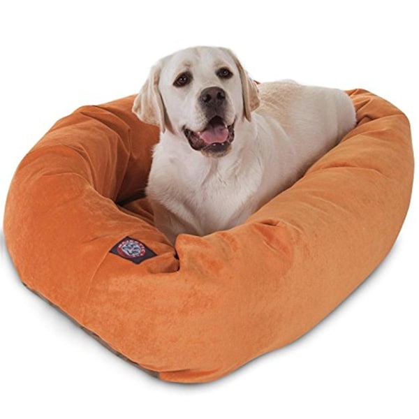 River Soap Co MajesticPet  40 in. Villa Donut Pet Bed, Orange - 788995526520