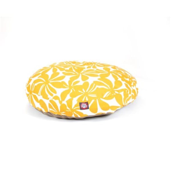 River Soap Co MajesticPet  36 in. Plantation Round Pet Bed, Yellow - Medium - 788995508168