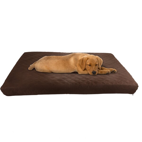 Pet Adobe Waterproof Memory Foam Pet Bed for Indoor/Outdoor Water Resistant/Washable Cover 36 in x 27 in Brown - 898638XUA