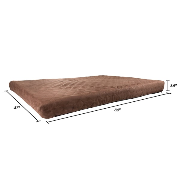 Pet Adobe Waterproof Memory Foam Pet Bed for Indoor/Outdoor Water Resistant/Washable Cover 36 in x 27 in Brown - 898638XUA